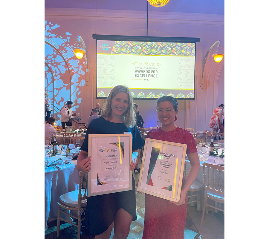 SMEC Australia's Esther Soon and Madeline Harty receive accolades at the Consult Australia Awards for Excellence